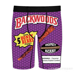 Oem Factory Quick Dry Long Boxers For Man Fashion Beach Swimsuits Full Printed Men Underwear