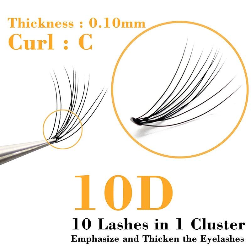 1box big capacity 60 bundles 6d 10d eyelash extensions 0 1mm thickness true mink strip eyelashes individual lashes natural style 1
