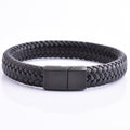 wholesale luxury mens magnetic clasp men jewelry bracelet real leather bracelet 1