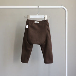 Spring Autumn Solid Color Cotton Child Baby Kids Unisex Sports Long Trousers Pants For Baby Boys Girls