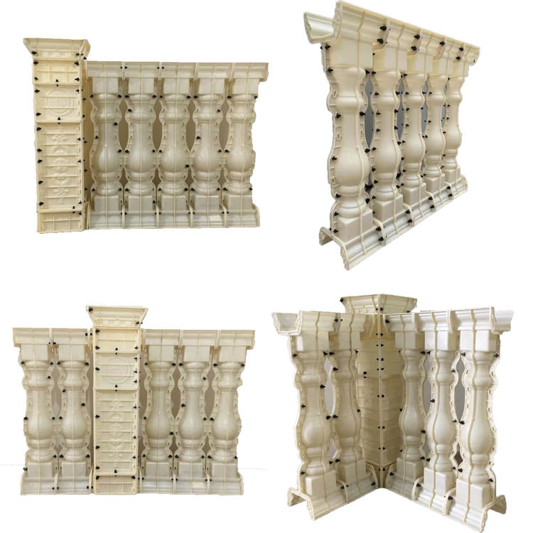 Reazone casting in place plastic decorative classic  concrete baluster shape form mold for sale