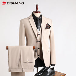 Wholesale Factory Men's Suits 3 pieces Coat Pant Men Suit Set slim fit business suits for men