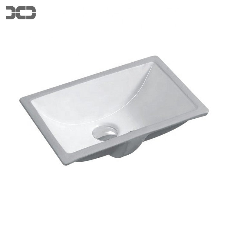 Cupc Ceramic Bathroom Sink White Vanity Basin Single Bowl Rectangle for Lavatory