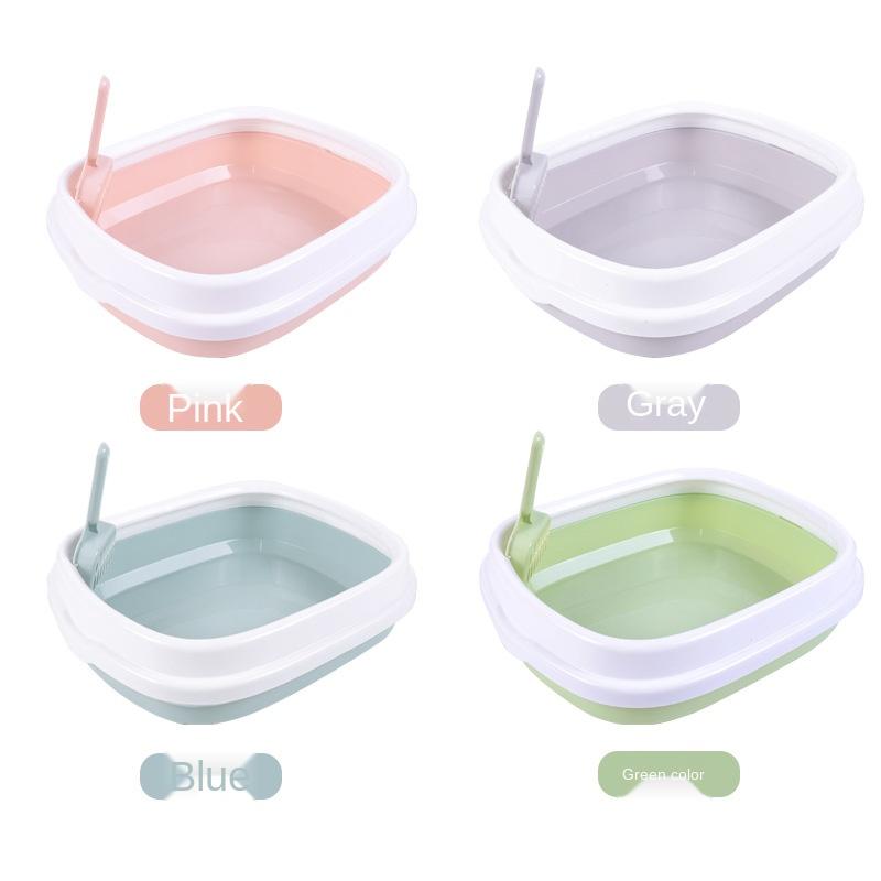 pet cat supplies dropshipping plastic cat litter box big cat toilet basin