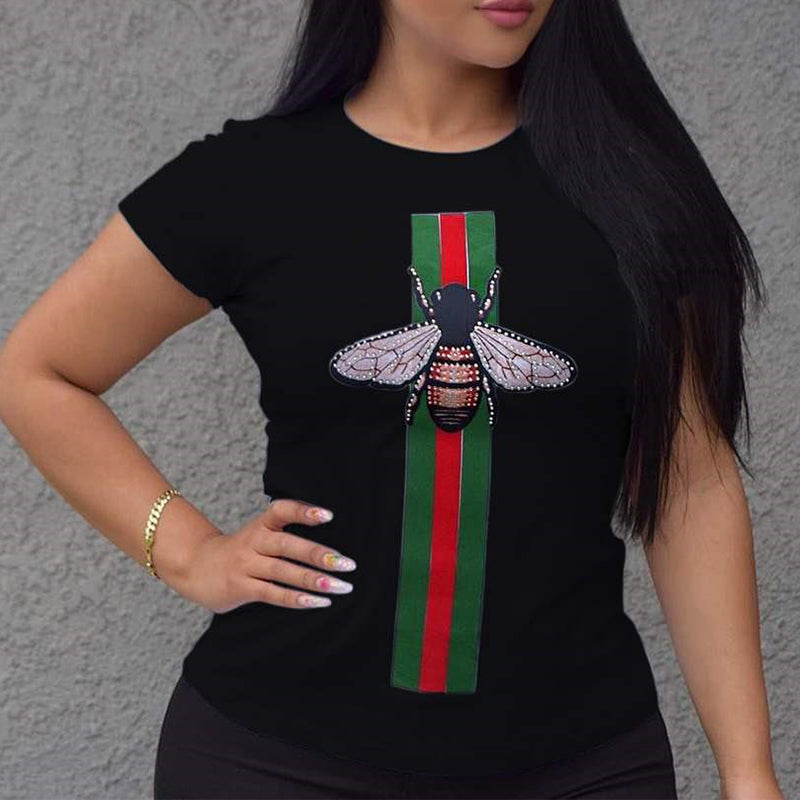 Custom Designer Premium Knit Short Sleeve T-Shirt High Quality Fashion Summer Women's T-Shirts