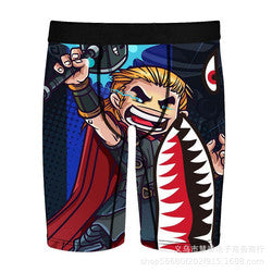 Oem Factory Quick Dry Long Boxers For Man Fashion Beach Swimsuits Full Printed Men Underwear