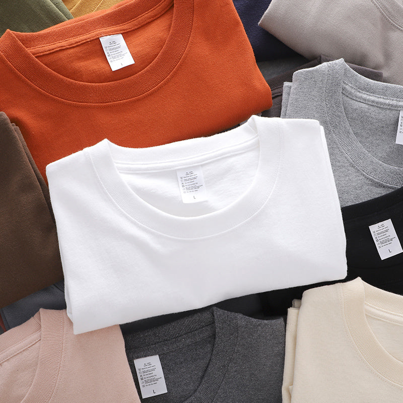 Wholesale Custom Your Brand Logo 100% Cotton Blank Men T Shirt Plain Casual Men's T-shirts