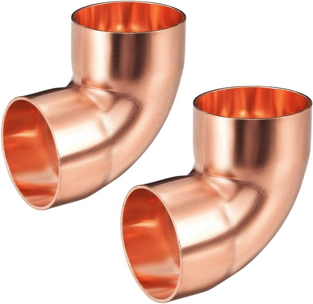 38mm/1.5-inch ID 90 Degree 1.2mm Thick Copper Elbow Short-Turn Copper Pipe Fitting Connector for Plumbing