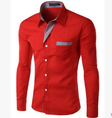 enerup wholesale new design camisa masculina long sleeve mens korean slim formal casual male dress shirt