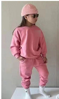 Spring Autumn Brand New Children Sports Suit Boys and Girls Large Size Loose Sweatshirts Tops Pants 3pcs Set Kids Casual Outwear