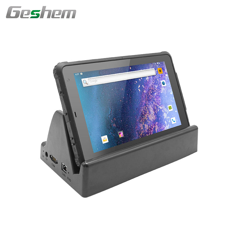 10 inch Android 10 rugged industrial tablet pc with office/vehicle docking WIFI/BT/GPS/RJ45/RS232
