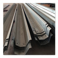 Metal structure for greenhouse rain gutter