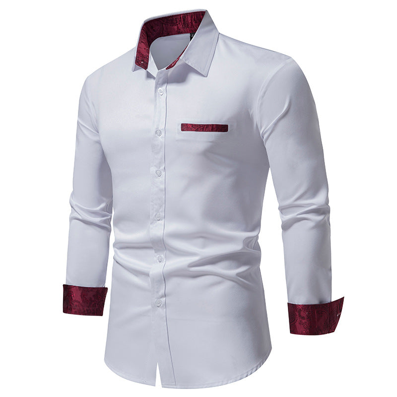 Paisley Patchwork Mens Dress Shirts 2022 Brand New Wedding Party Club Tuxedo Shirt Men Long Sleeve Button Down Chemise Homme 2XL