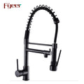 Fyeer 2 Way Black Painted Kitchen Sink Faucet with Pull Down Spray