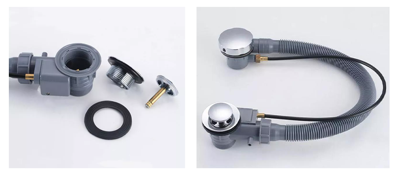 Brass Universal Bathtub 1 1/2" Overflow Pop-Up Drain