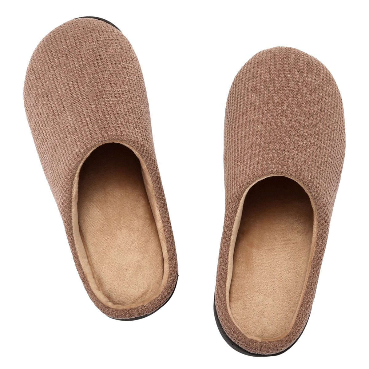 high quality memory foam two tone coral fleece lined clog scuff house shoes indoor outdoor winter shoes women men slippers