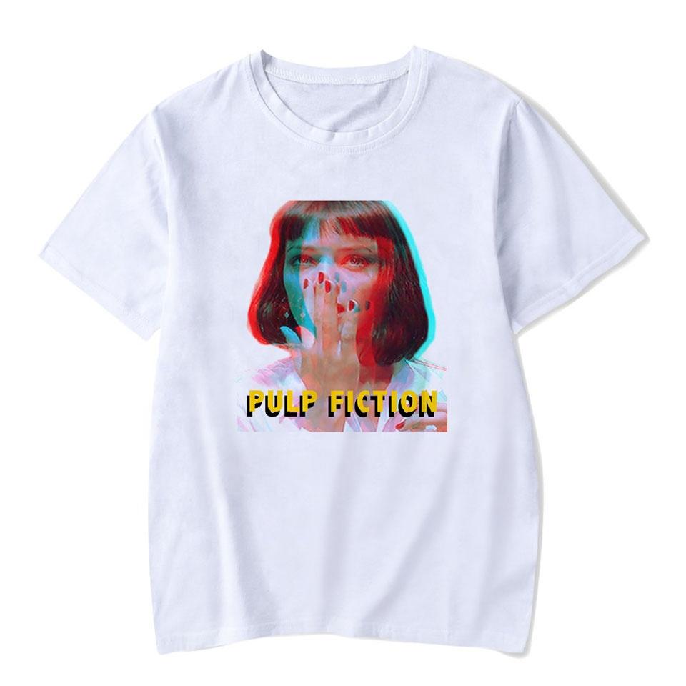 quentin tarantino white t shirt women cotton mia pulp fiction design short sleeve casual fashion shirts women t shirt