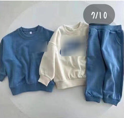 Spring Autumn Brand New Children Sports Suit Boys and Girls Large Size Loose Sweatshirts Tops Pants 3pcs Set Kids Casual Outwear