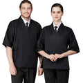 FREE SAMPLE Cardigan Chef Uniform Men And Women Stand Collar Summer Breathable Short Sleeve Casual Restaurant Cook Uniforms