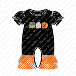 2023 Halloween kids clothing Fall Short Sleeves shirt & pants sets Baby Boy Clothes