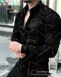 Fashion Custom Men Tee Dress Shirts Casual Clothes Long Sleeve Printing Shirts For Mens