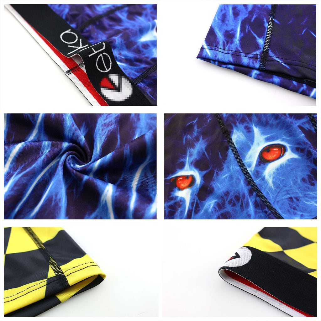 Oem Factory Quick Dry Long Boxers For Man Fashion Beach Swimsuits Full Printed Men Underwear