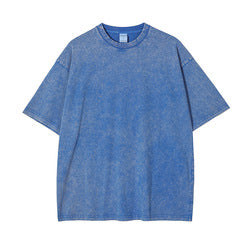 High Quality 100 Cotton Acid Wash 250Gsm Heavyweight Vintage Men T Shirt Custom Blank Vintage T Shirt