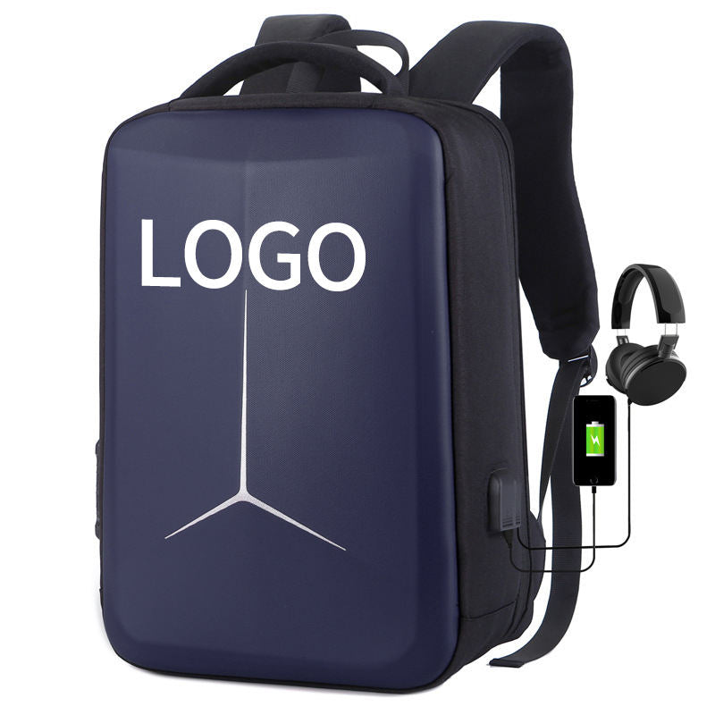 Custom Design Hard Shell Backpack Waterproof Anti Theft Laptops Rucksack Bagpack Knapsack with USB Charge