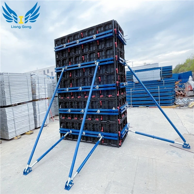 Reused Plastic Formwork System for Wall, Column and Slab Construction