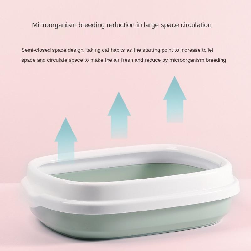 pet cat supplies dropshipping plastic cat litter box big cat toilet basin
