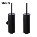Matt Black Toilet Brush Holder Stainless Steel Cleaning Tool Durable Vertical Bathroom Toilet Brush Wall Mounted ZR2412