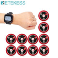 Retekess T128 Restaurant Pager Wireless Waiter Calling System Watch Receiver + 10pcs T117 Call Button For Cafe Clinic Dentist