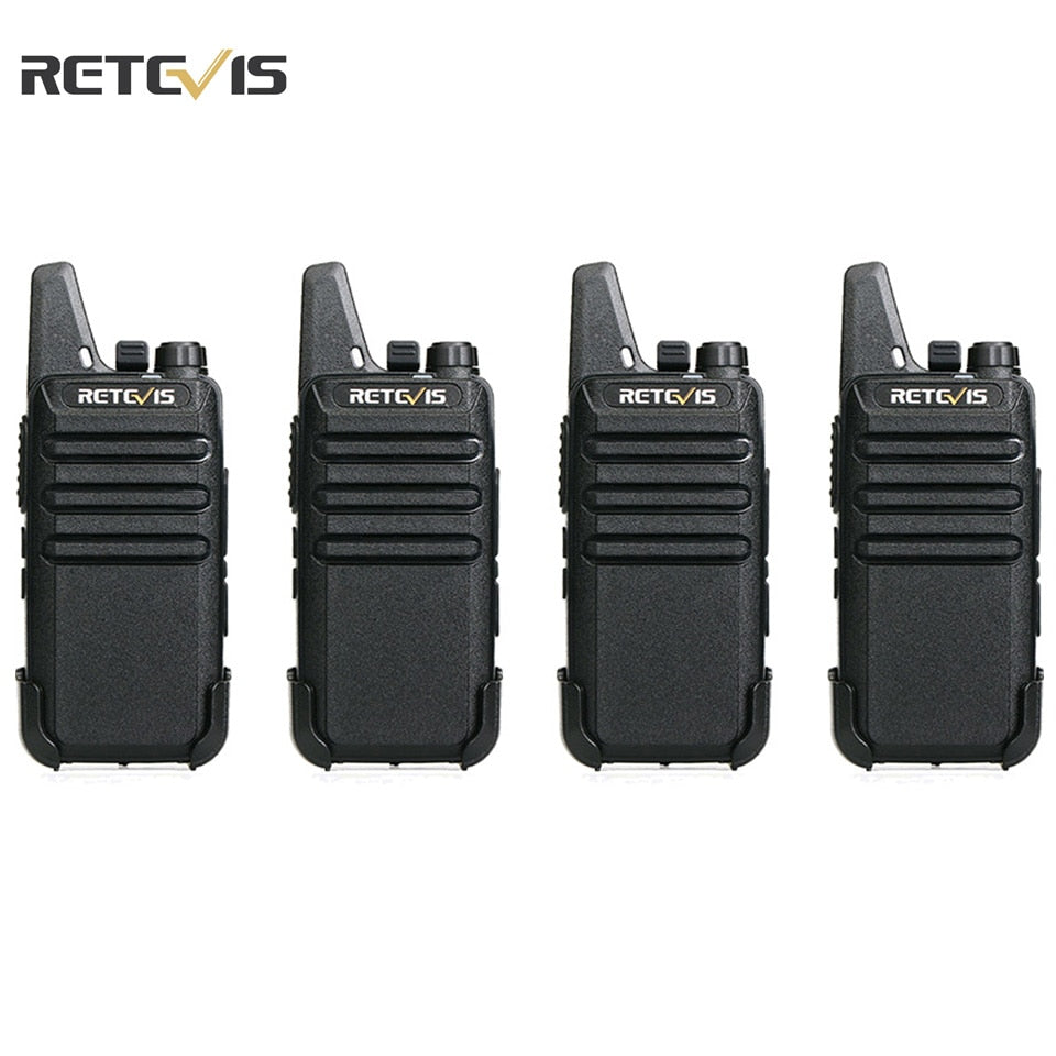 Retevis RT622 Mini Walkie Talkie 4 Pcs Walkie-talkies PMR446 FRS VOX Portable Two Way Radio Station for Restaurant Hotel Camping