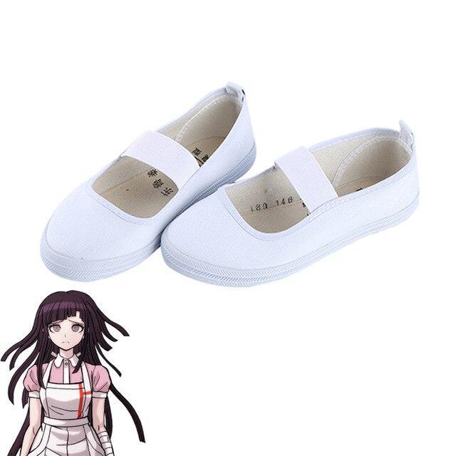 super danganronpa 2 cosplay mikan tsumiki costume dangan ronpa suit wig pink top skirt pinafore woman dress princess girls shoes