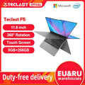 teclast f5 11 6 inch laptop touch screen windows 10 notebook 8gb ddr4 256gb ssd intel n4100 1920x1080 ips 360 laptops type c laptops
