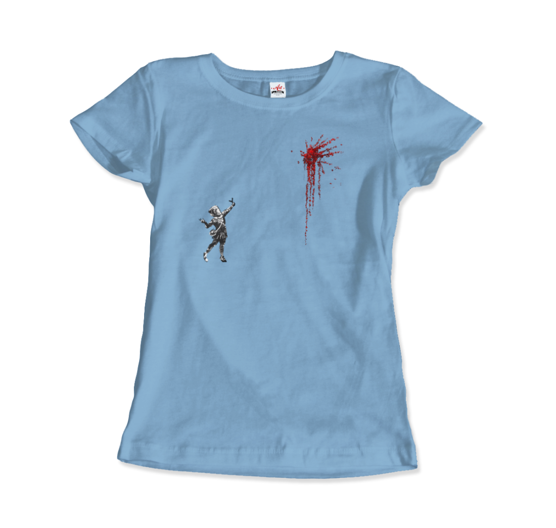 banksy valentines day mural reproduction t shirt