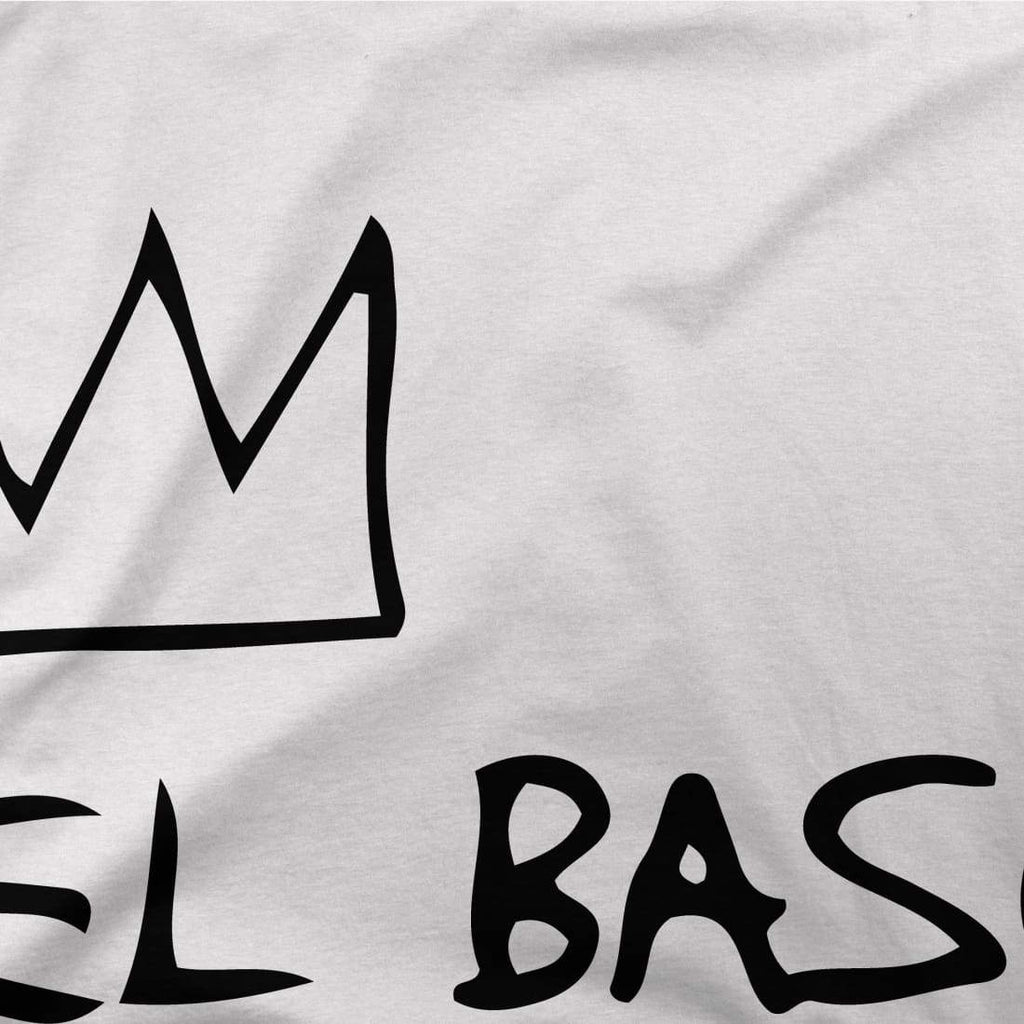 jean michel basquiat signature with crown t shirt