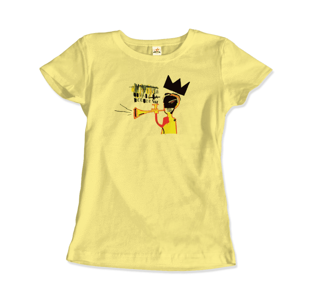 jean michel basquiat trumpet 1984 artwork t shirt art o rama