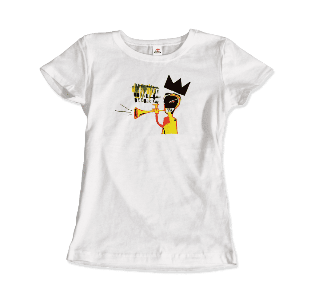 jean michel basquiat trumpet 1984 artwork t shirt art o rama