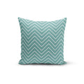 teal white zigzag throw pillows