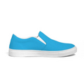 womens casual sneakers vibrant blue low top slip on canvas sports shoes