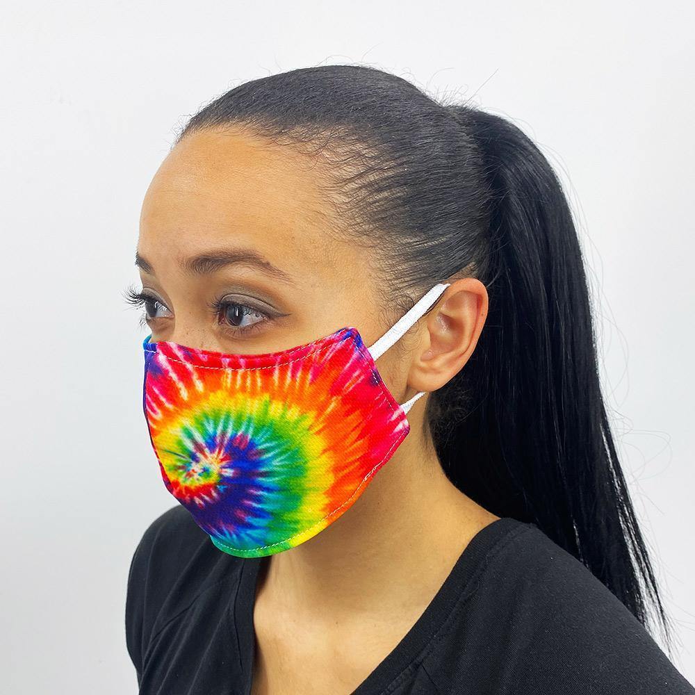 tie dye preventative face mask