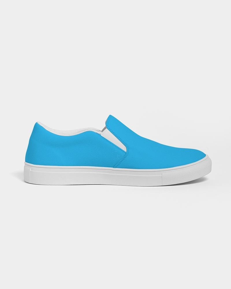 womens casual sneakers vibrant blue low top slip on canvas sports shoes