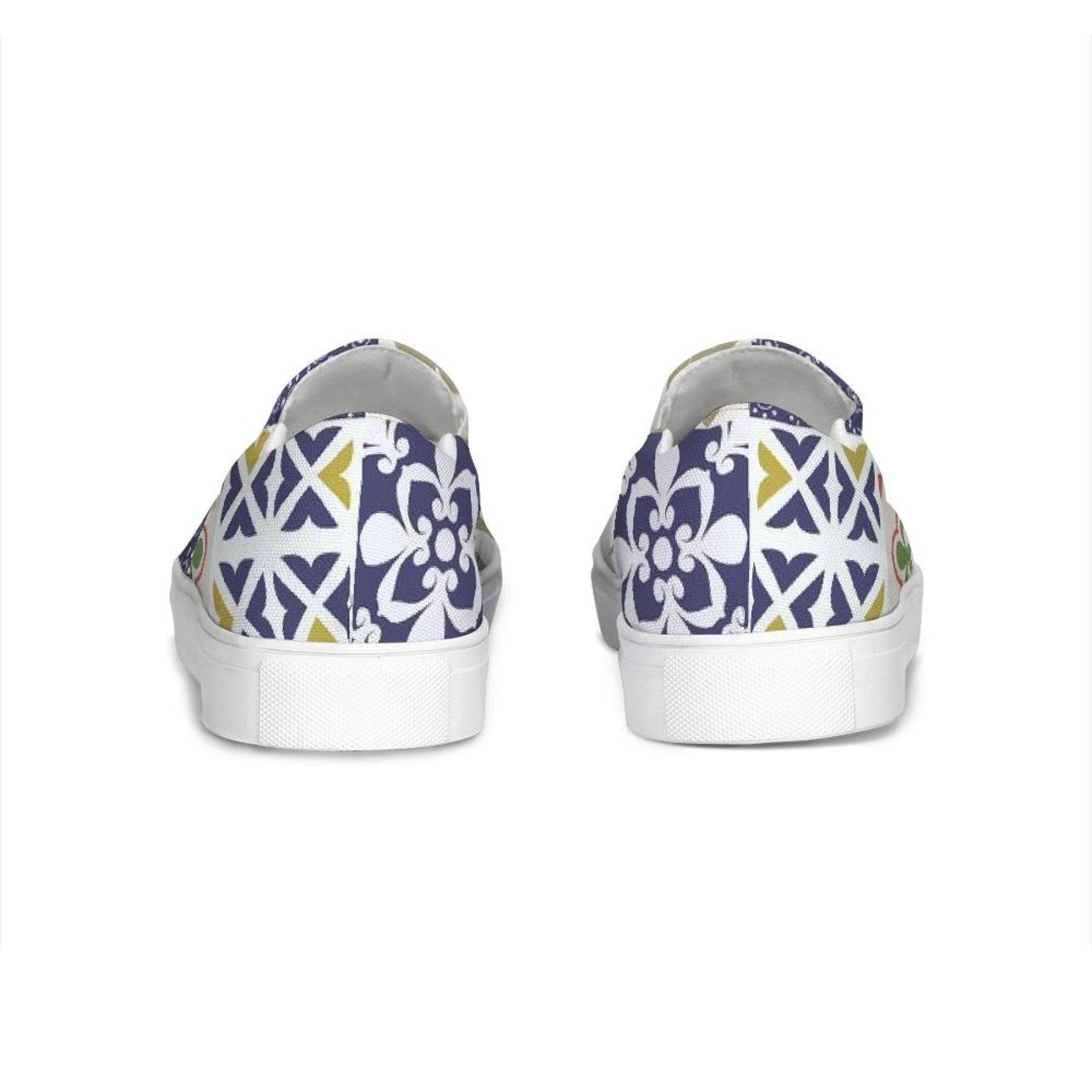 canvas slip on loafers quilt style fashion sneakers